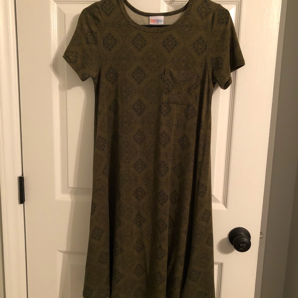 Lularoe XXS army green dress